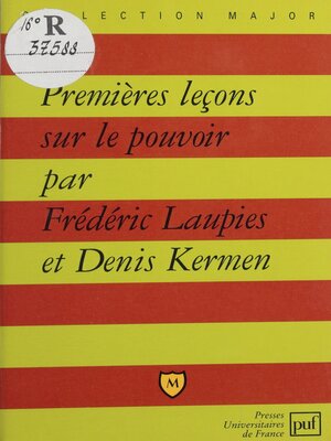 cover image of Premières leçons sur le pouvoir